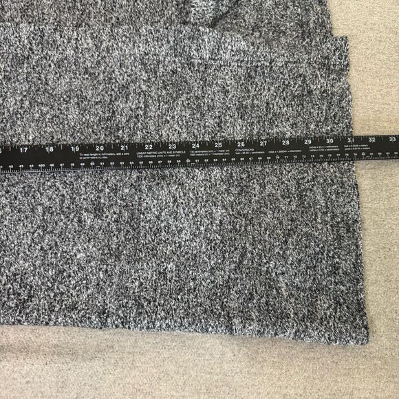 J Jill Sweater Coat L Marled Gray Long Knit Wool Button Heavyweight Lagenlook - Picture 7 of 9